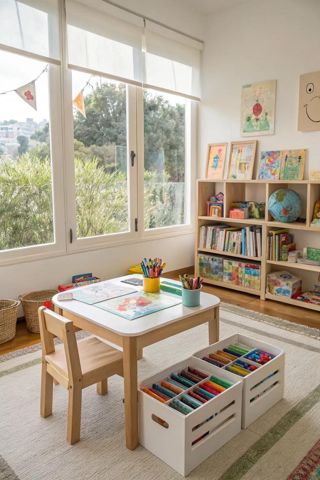 A versatile play table that encourages creativity and learning.