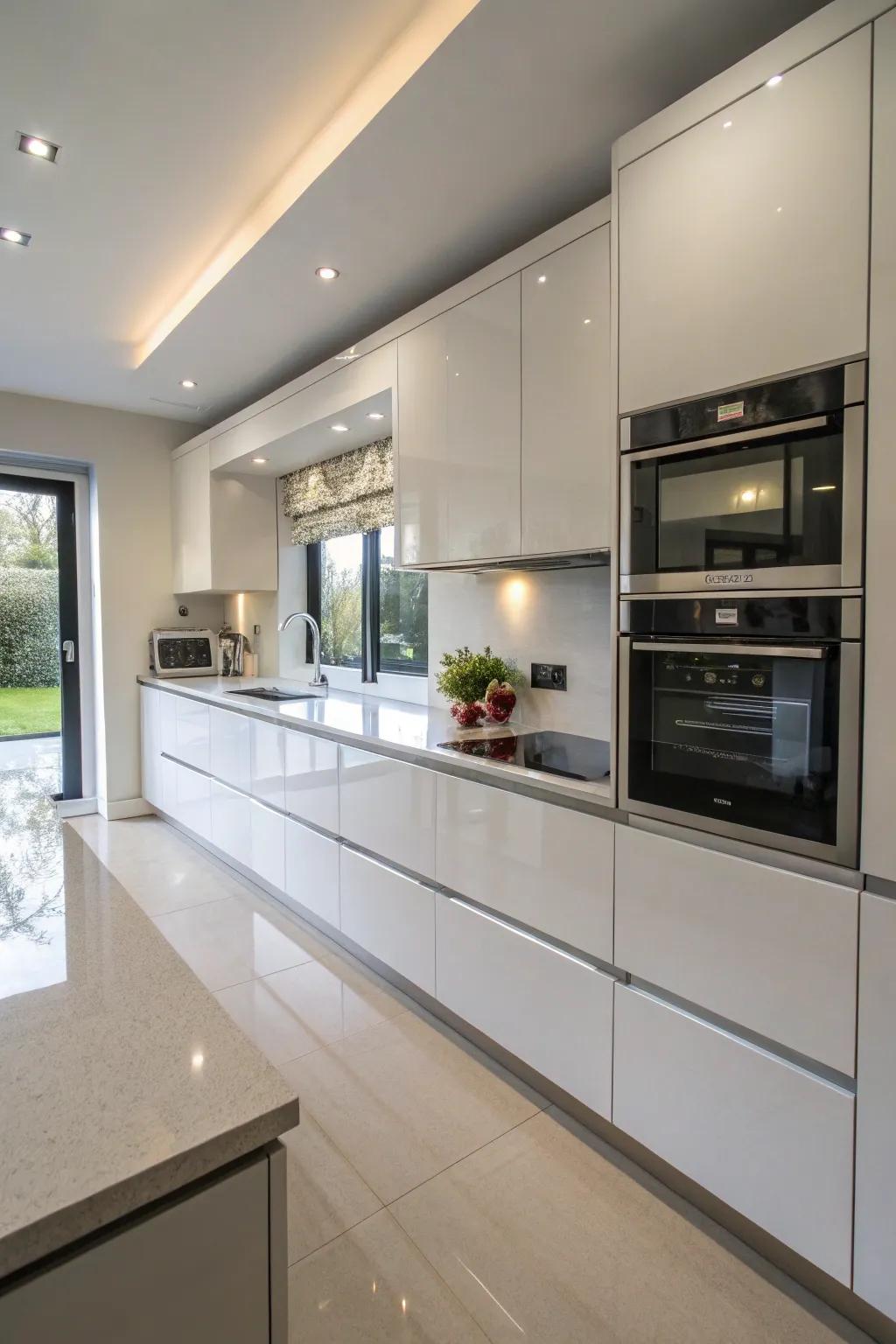 Crystalline work surfaces deliver both resilience and flair.
