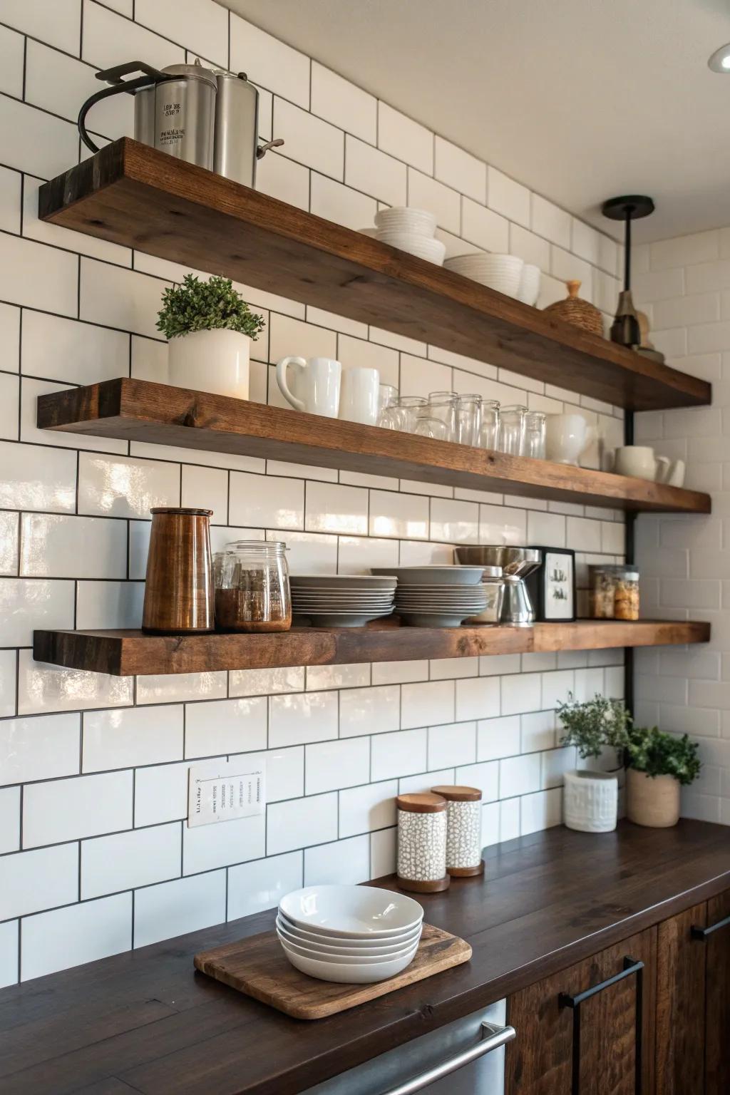 Bold colors make your shelves stand out.