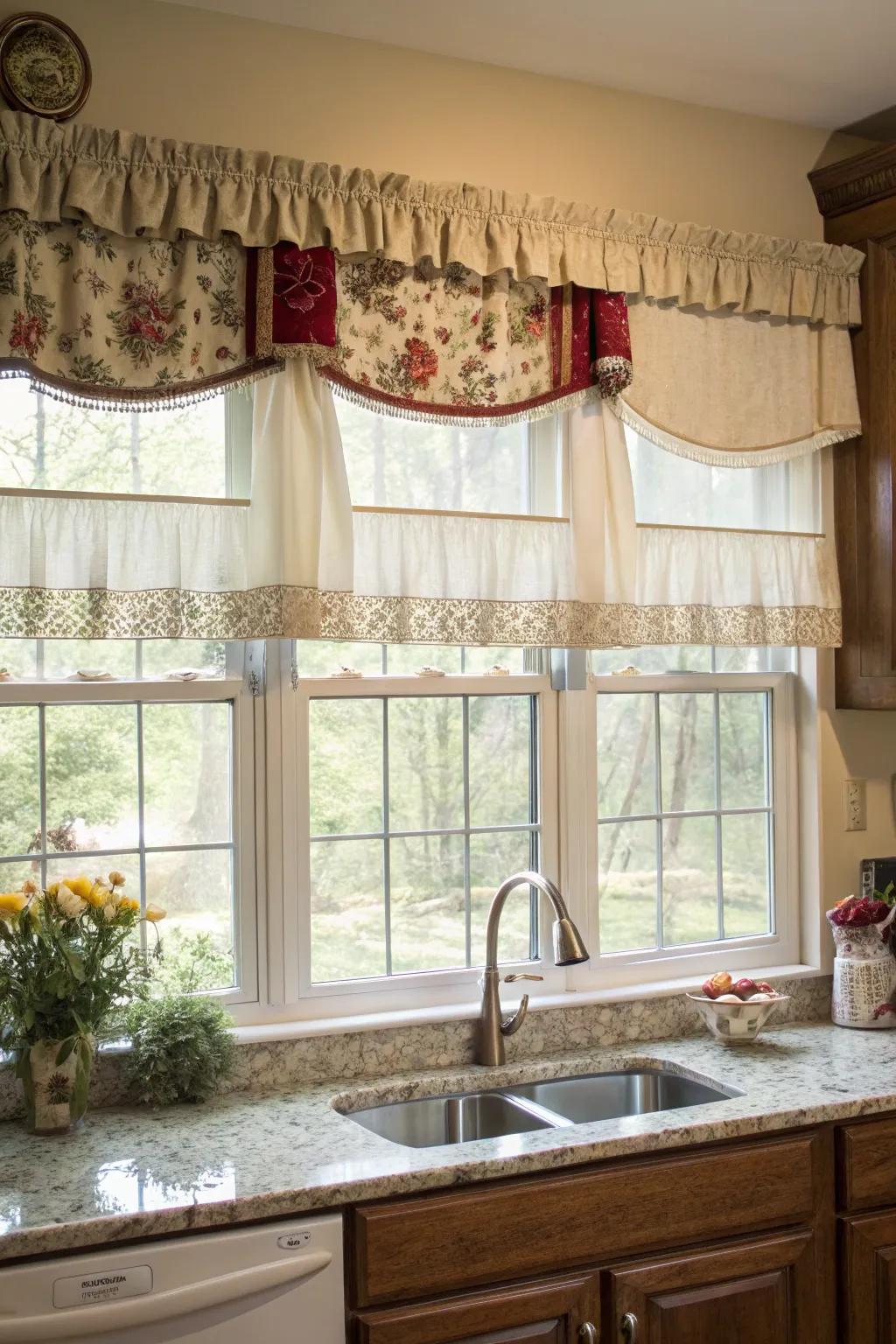 Modify valance proportions for distinctive window styling.