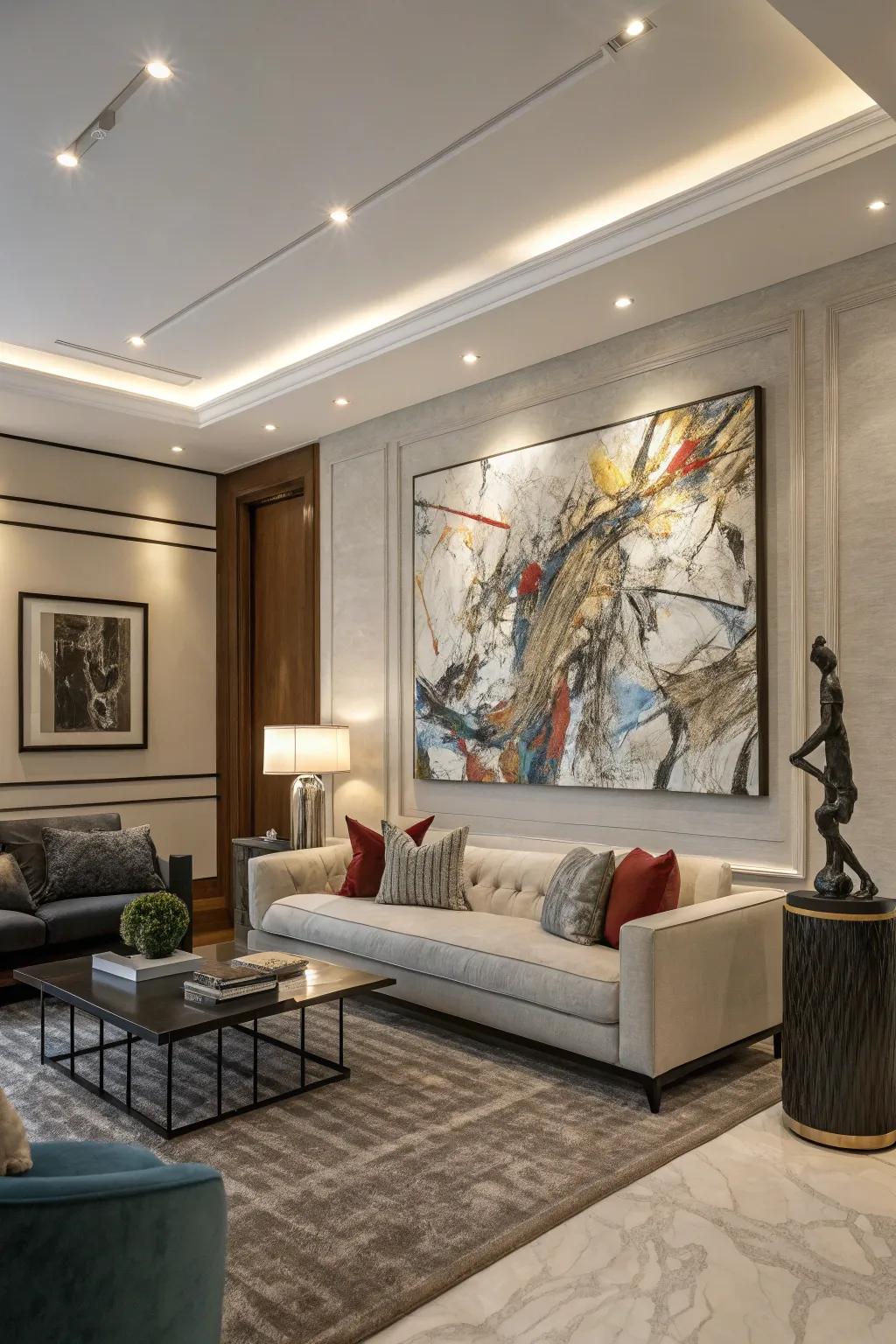 Artistic details infuse personality into a living space.