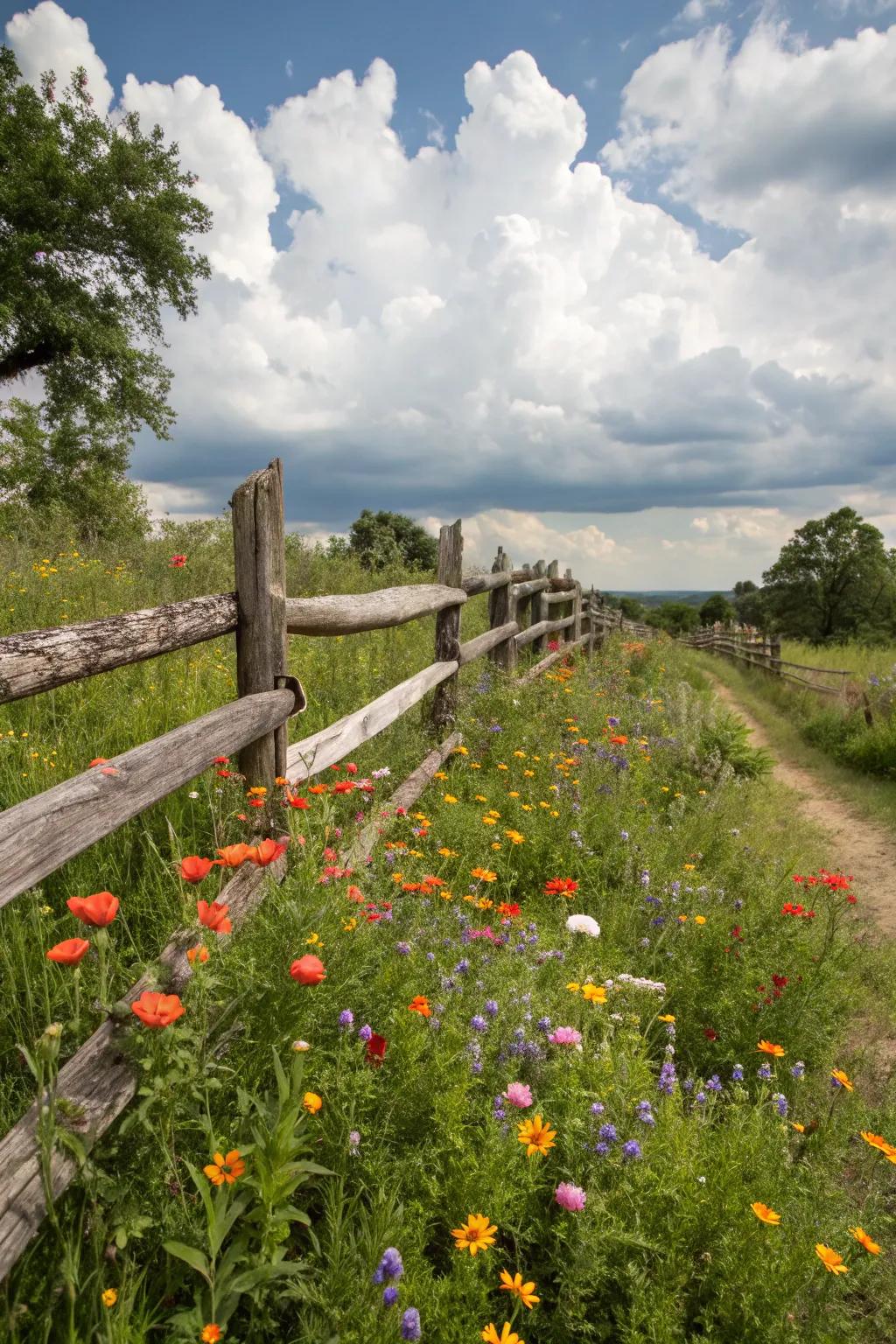 With a basic split rail fence, you may add a touch of rustic appeal.