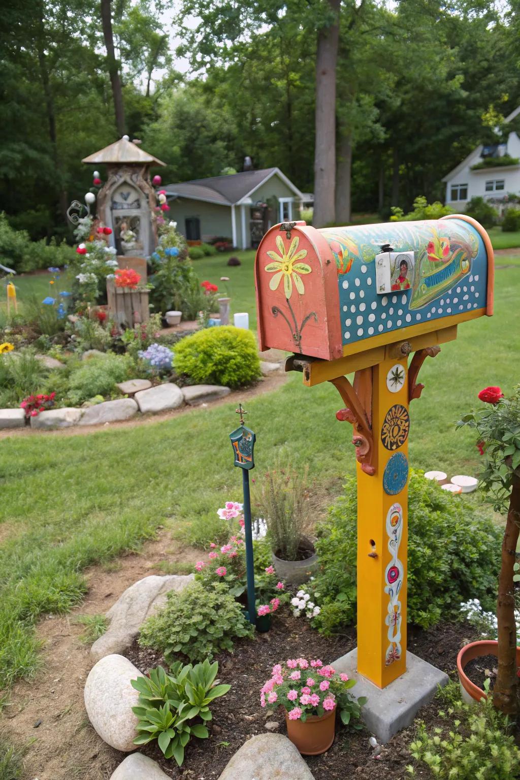 Incorporate a personalized flair with a DIY mailbox post.