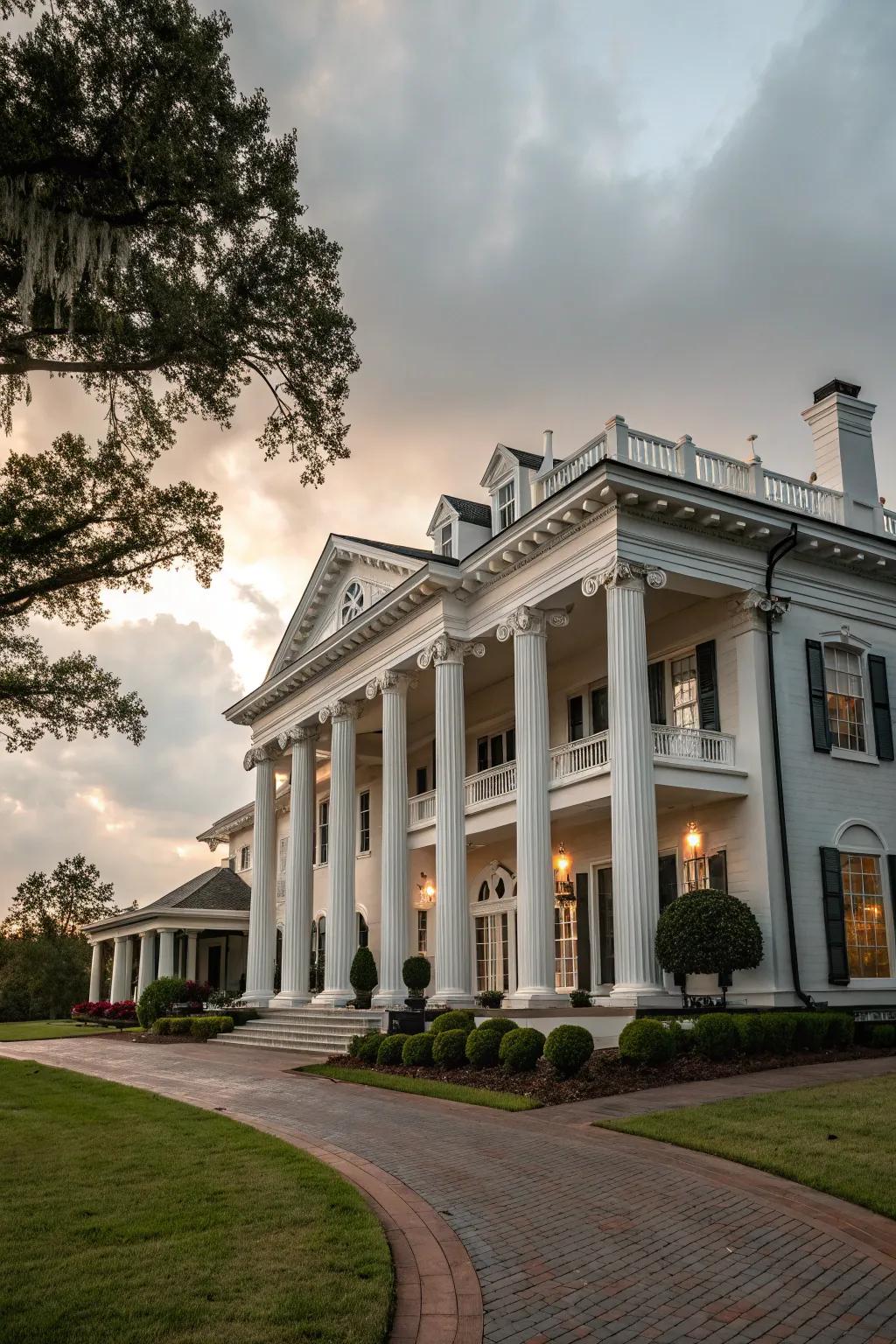 A timeless mansion with classic building elegance.