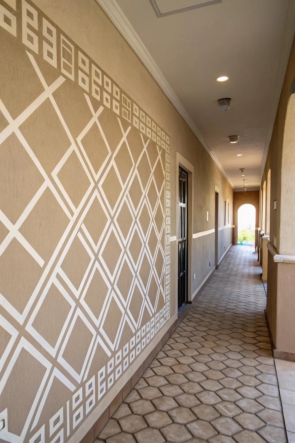 Crisscross patterns offer visual interest and depth