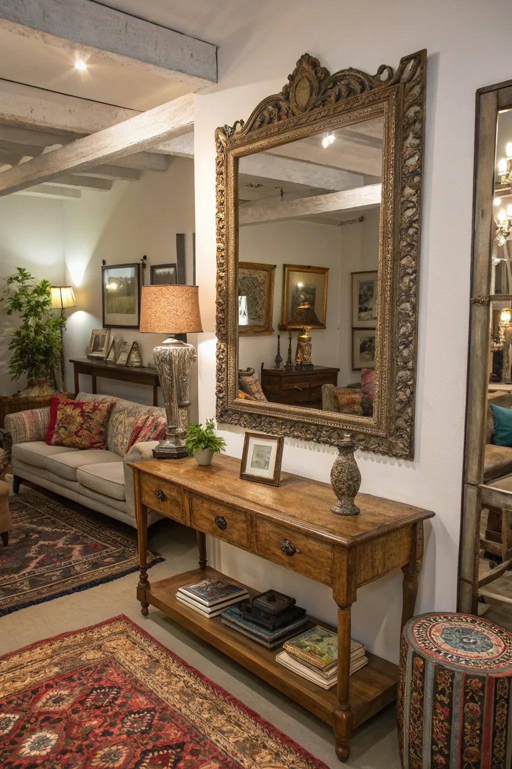 Antiquing paint methods can lend your mirror a vintage allure.