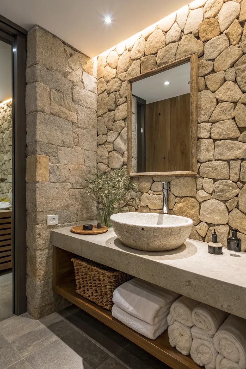 Rock sinks deliver a distinctive and lavish visual.
