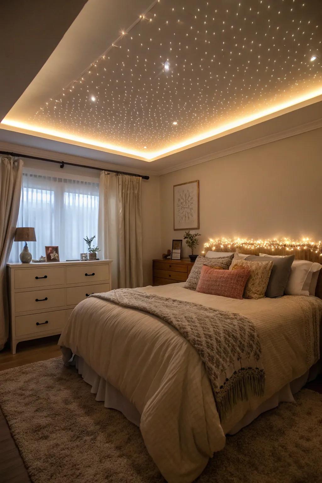 Embedded illumination delivers an enchanting ambient glow.