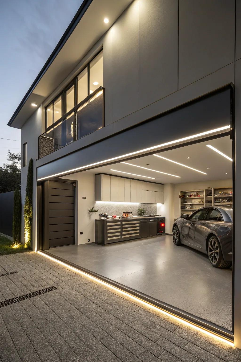 Illuminate your garage with innovative lighting solutions.