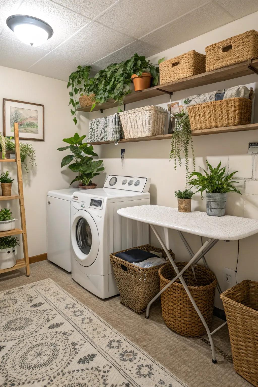 Functional decor blends style and usefulness in your laundry room.