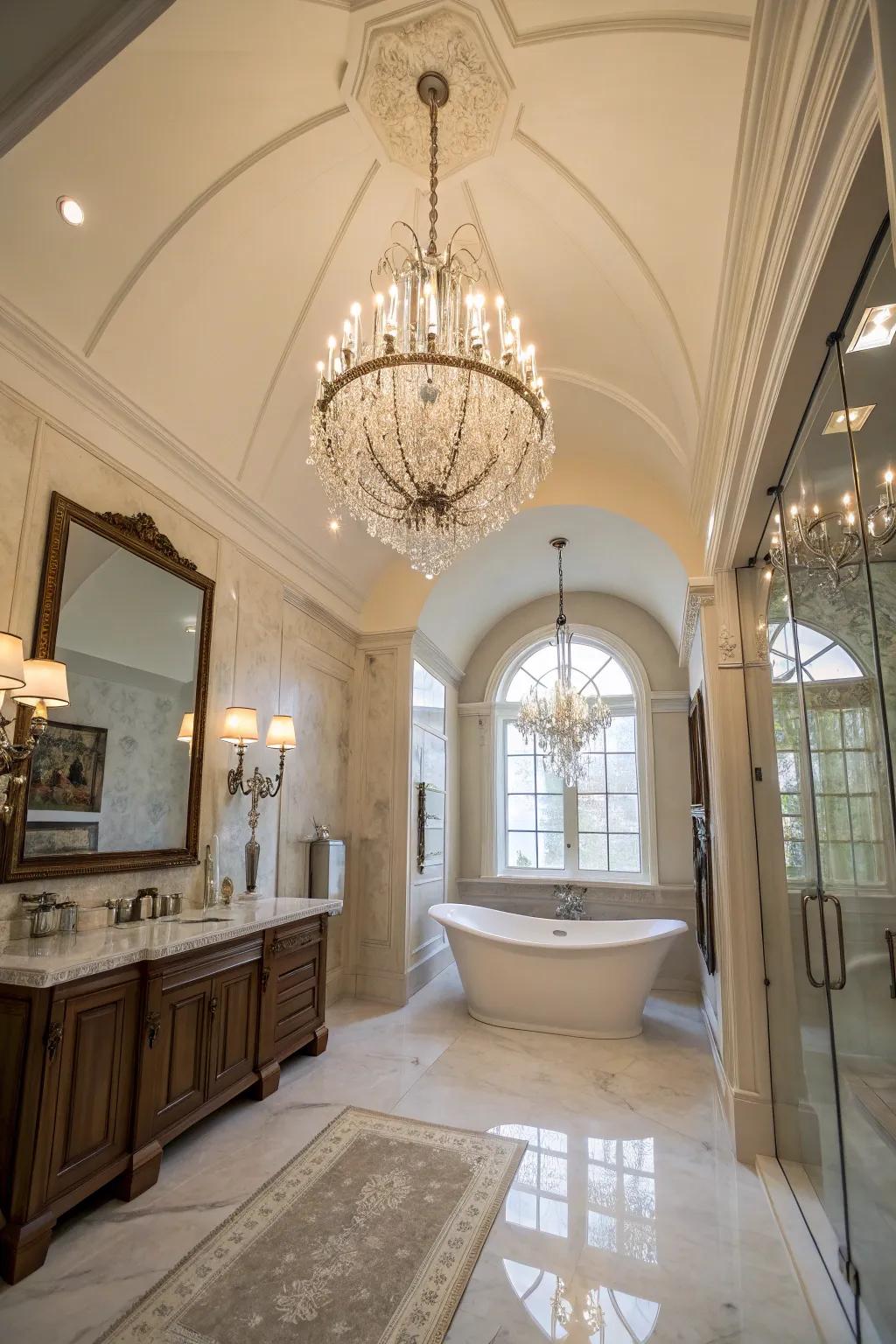 A chandelier delivers both illumination and sophistication.