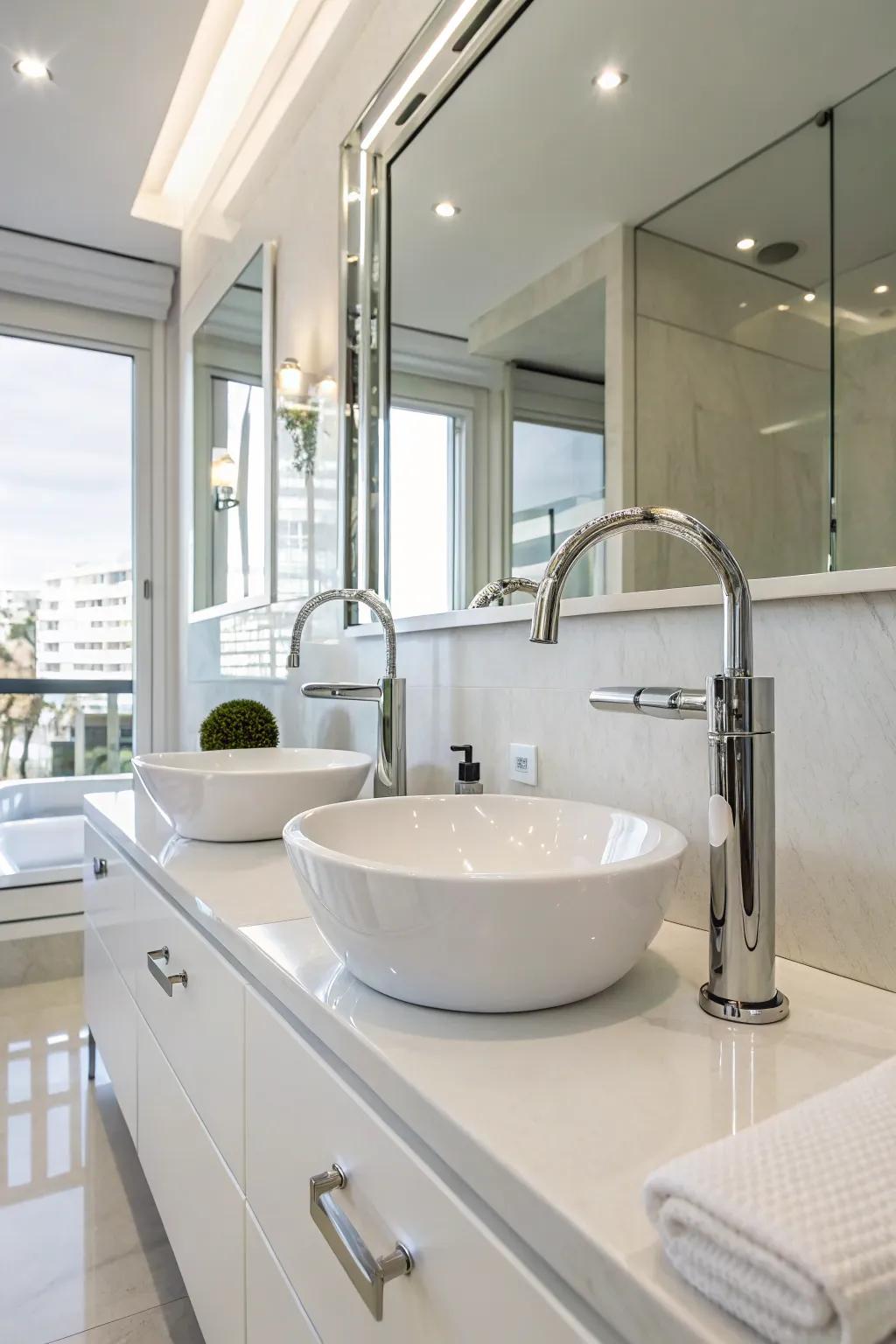 Up-to-date fixtures enhance a hint of luxury.