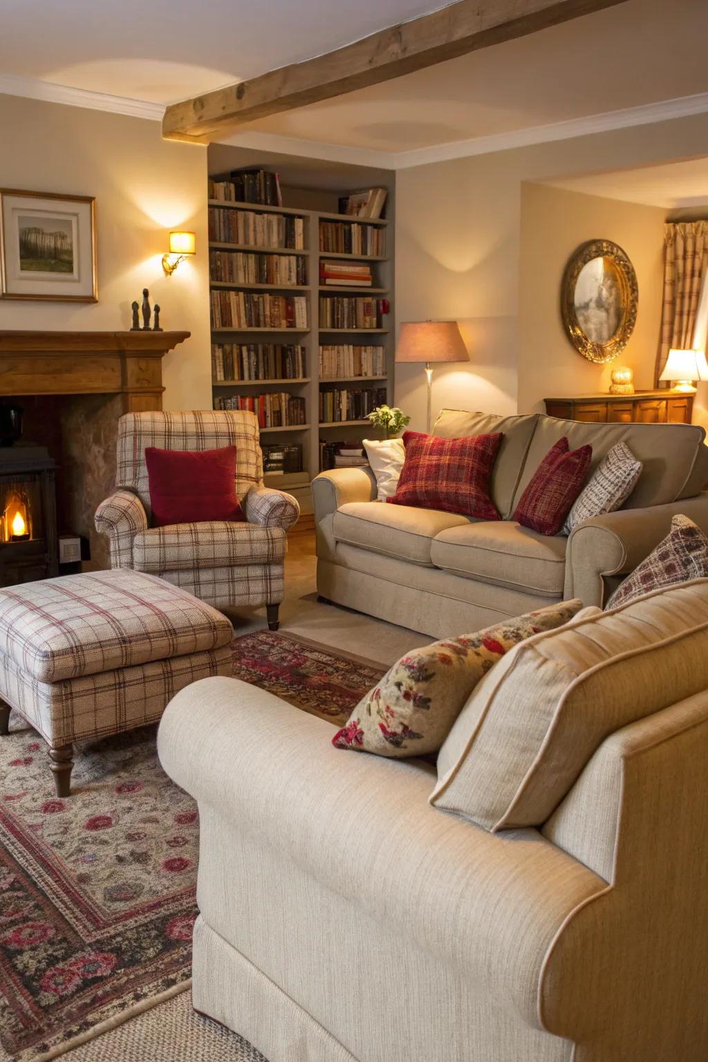 A cozy living area featuring deluxe seating ideal for unwinding.