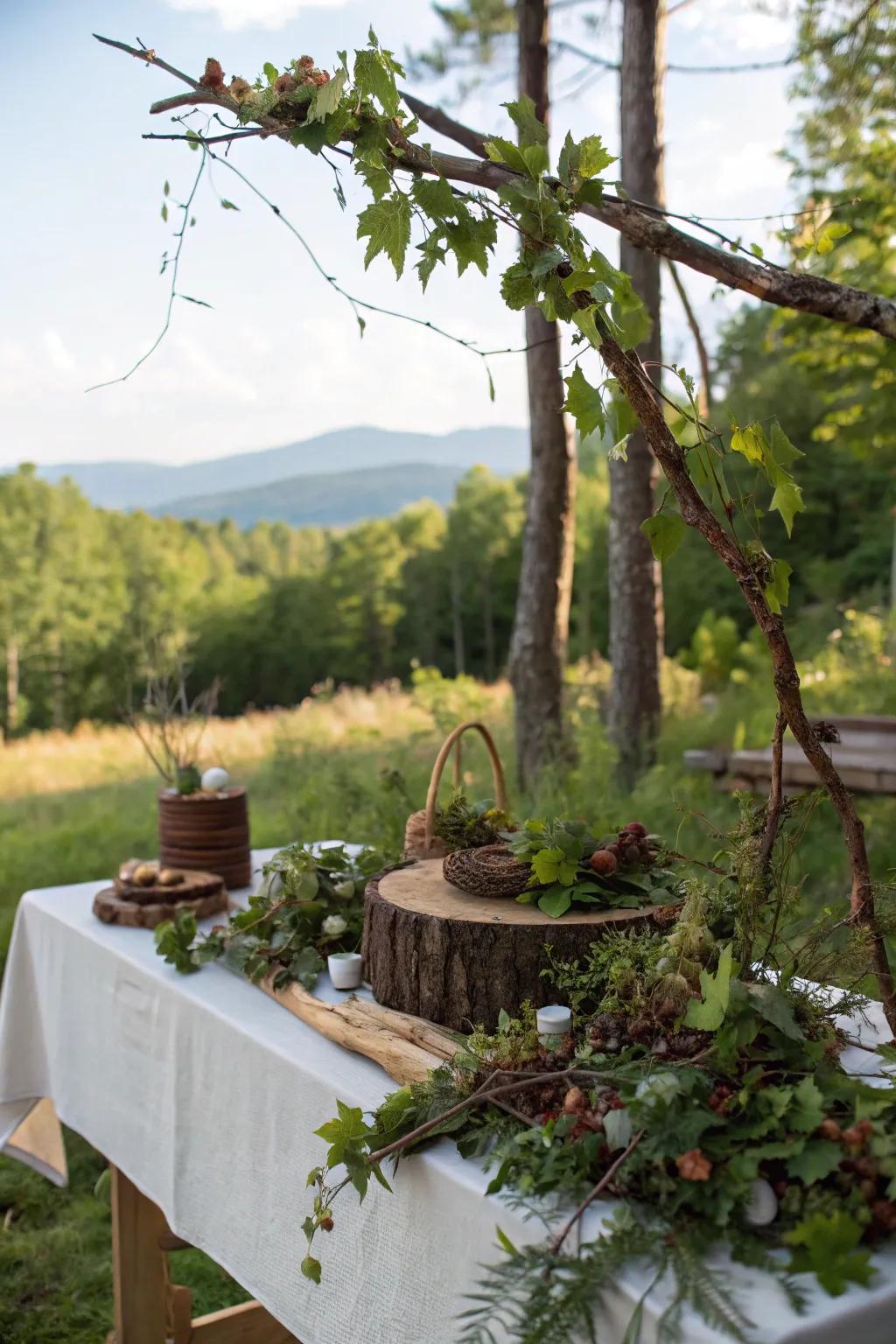 Bringing the beauty of the forest directly into your party’s décor.