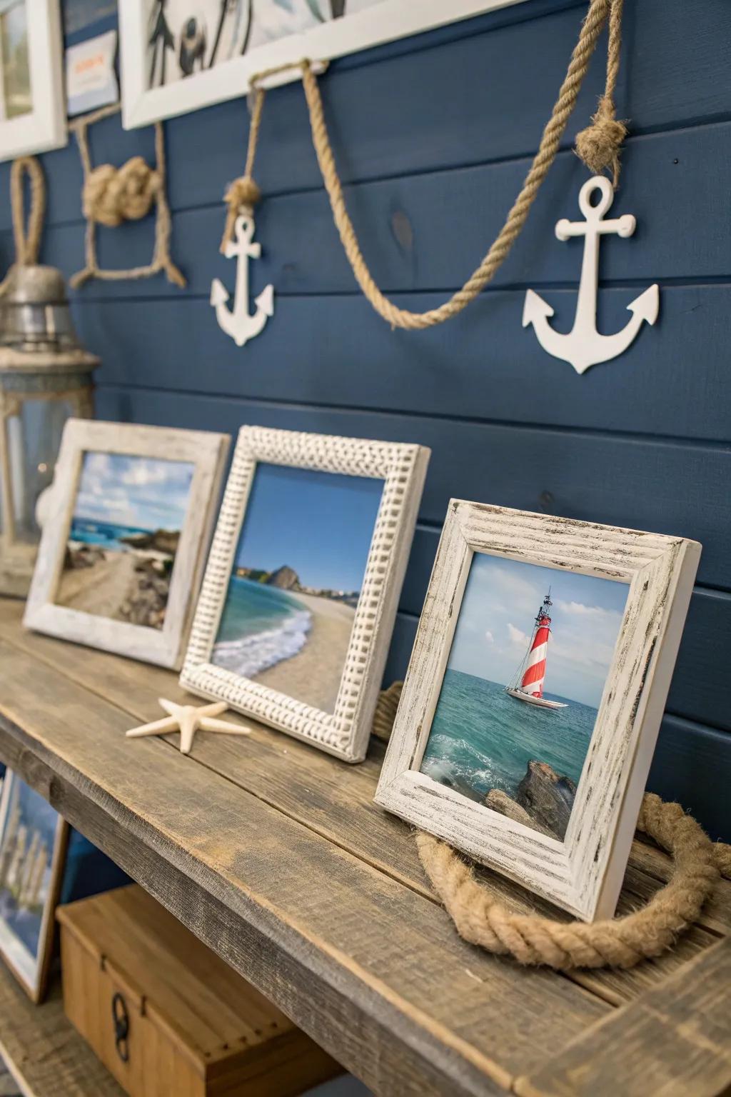 Rope details bring a touch of maritime charm to your decor.
