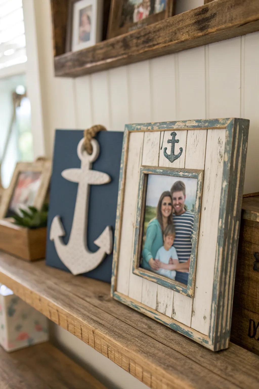 Anchor-inspired decor gives a marine flair to your dwelling.