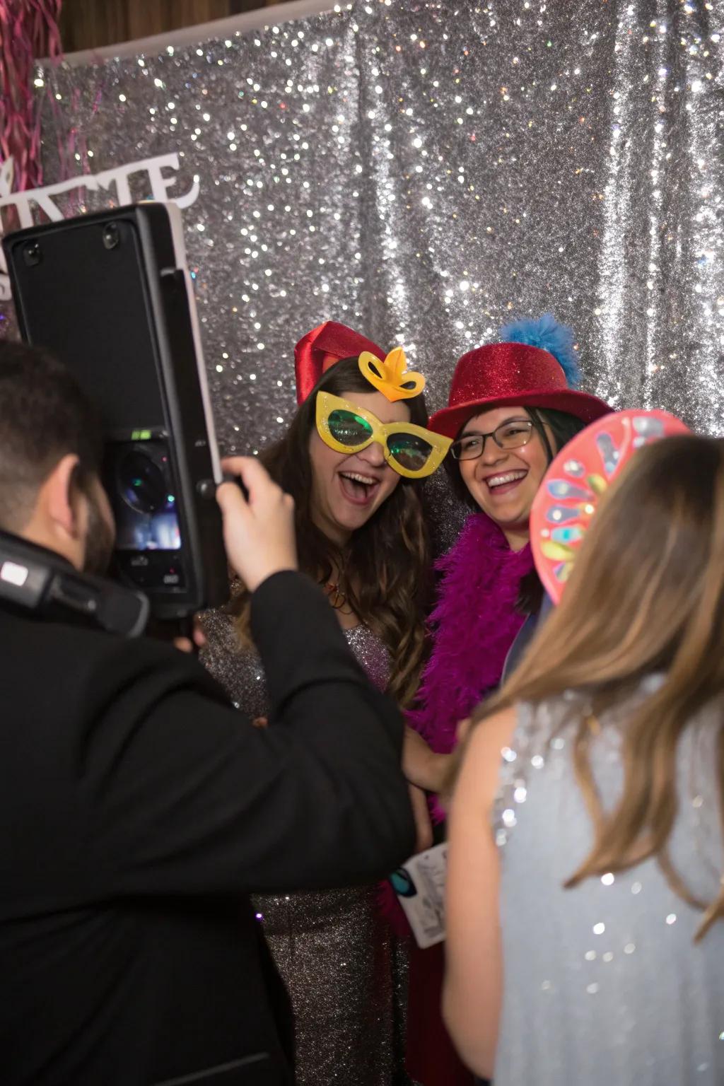 Produce enduring memories with a delightful and captivating photo booth.