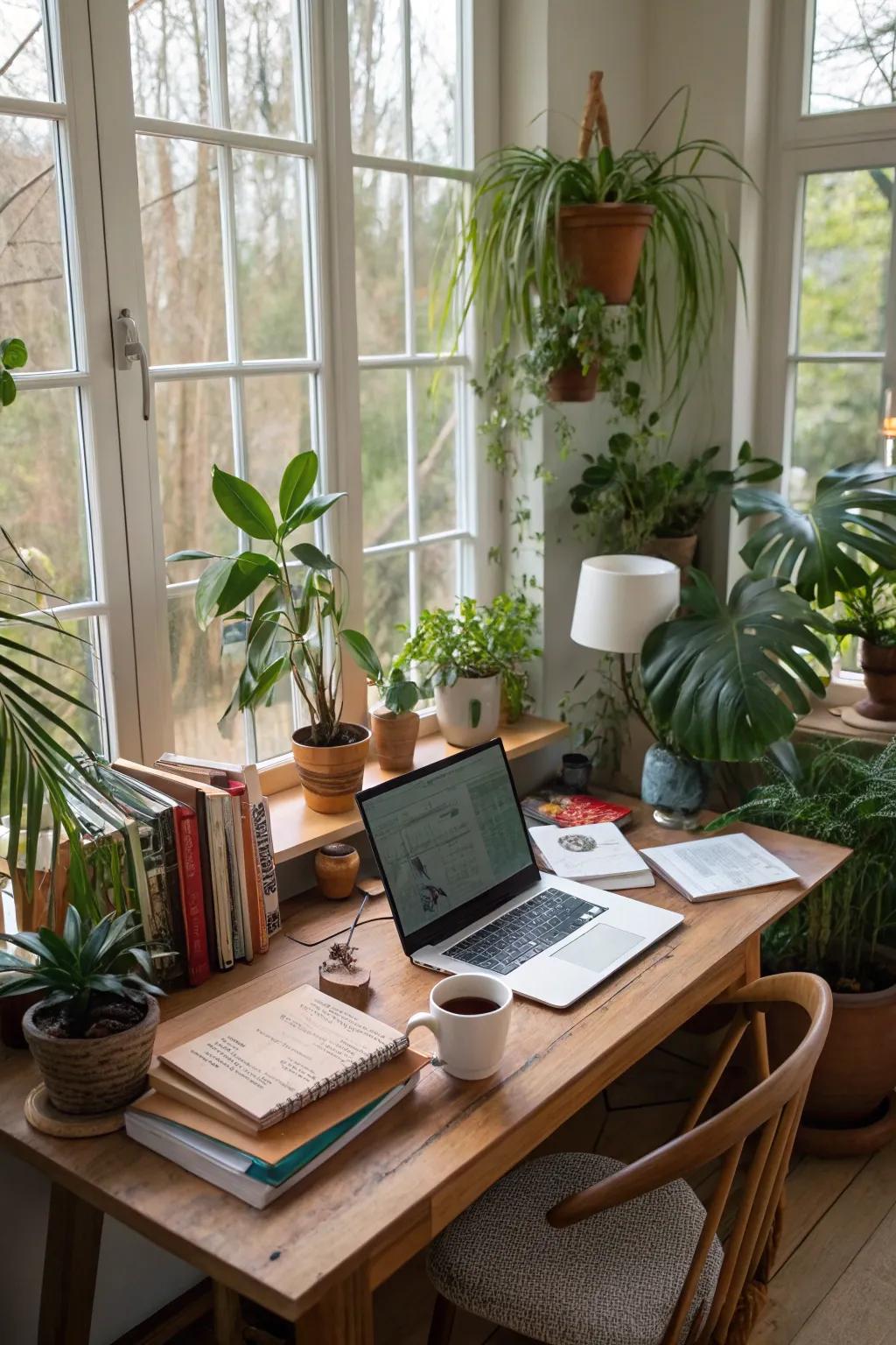 Plants infuse your office with vibrancy and tranquility.