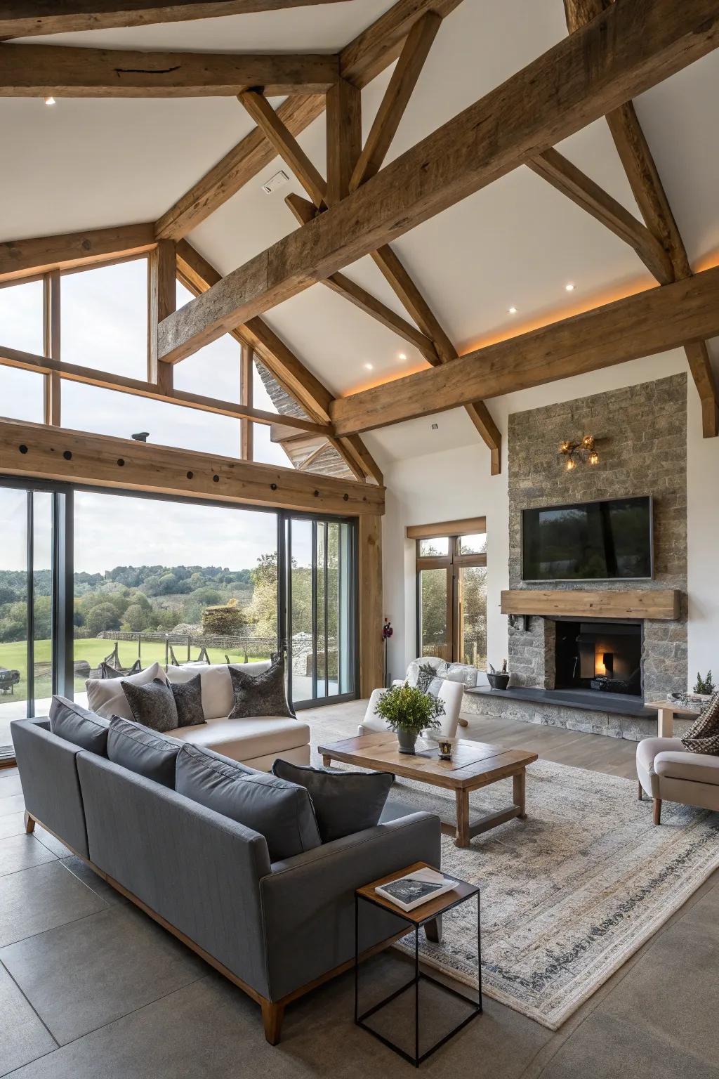 A flawless mix of contemporary and countryside details adds character.