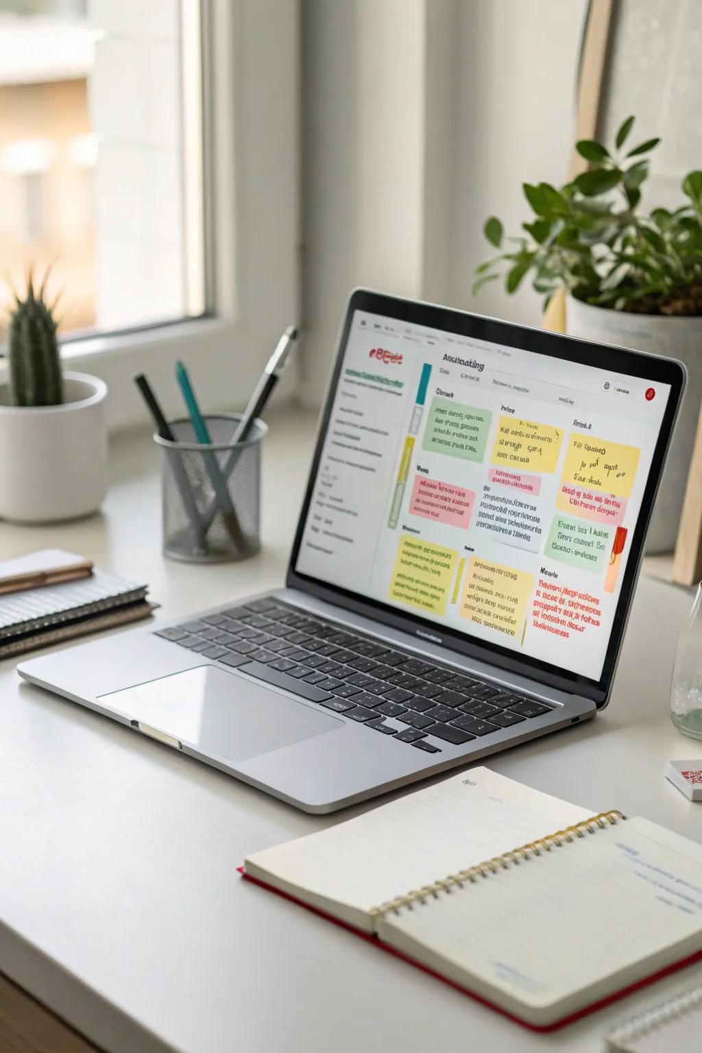 Using digital notes during study sessions improves flexibility and efficiency.