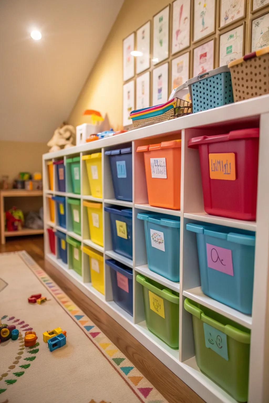 Labels give storage a dash of appeal and clarity.