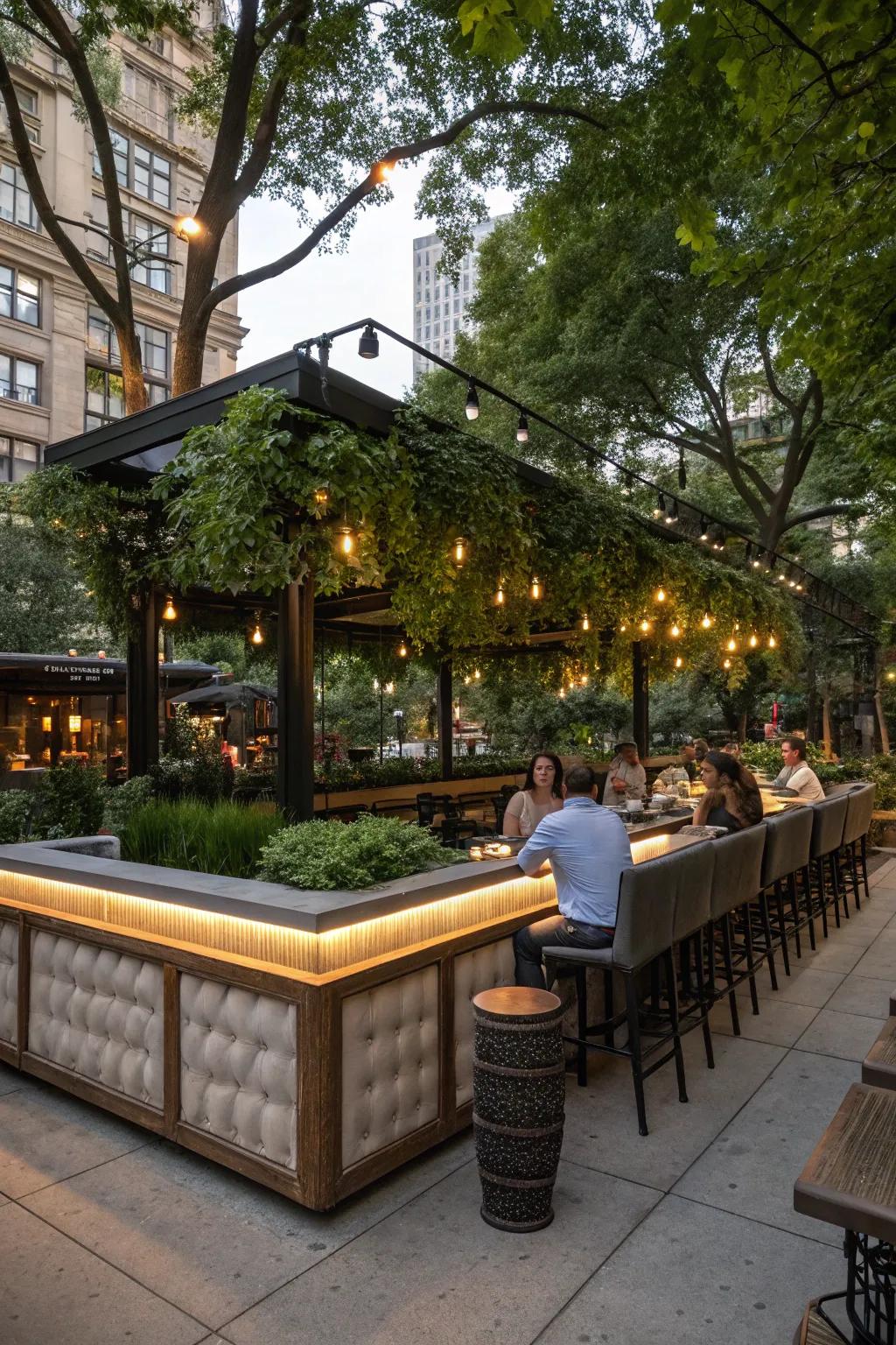 A cozy bar corner perfect for intimate gatherings.