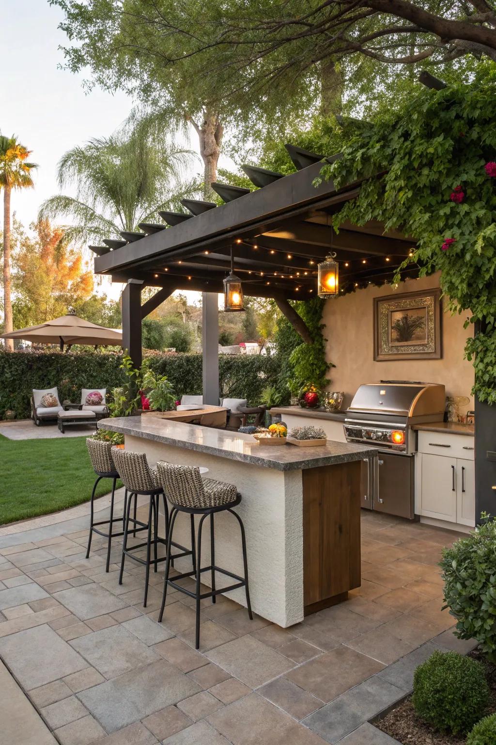 Bar seating makes your kitchen a social centerpiece.