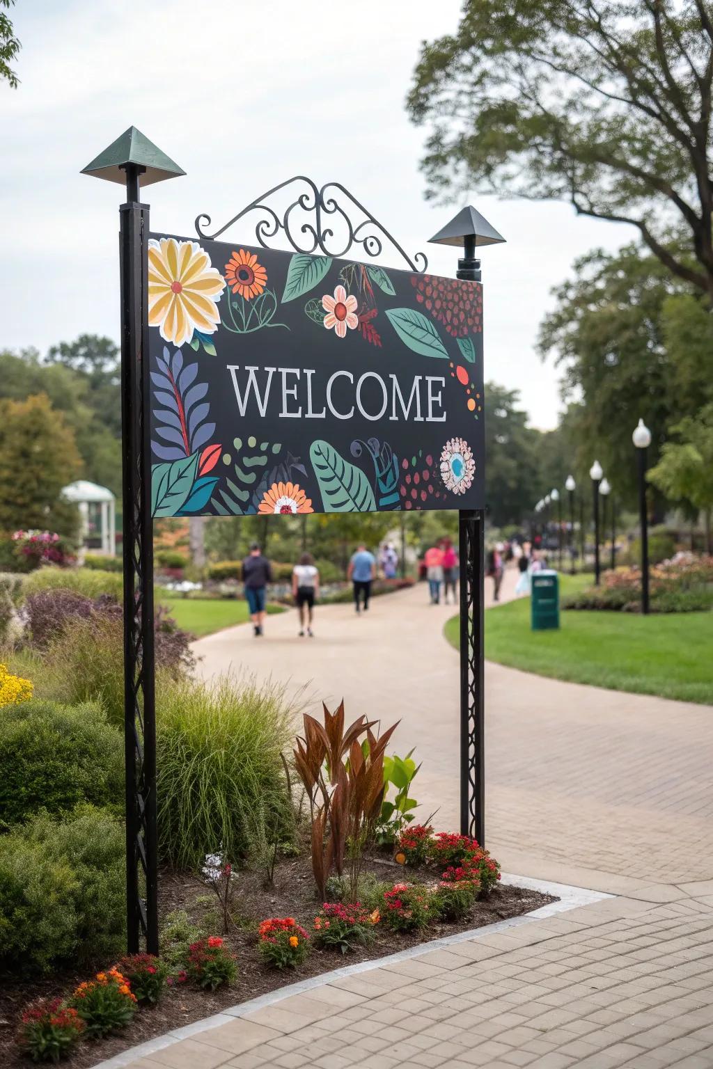 Welcome visitors with a tailored board that defines your event’s theme.