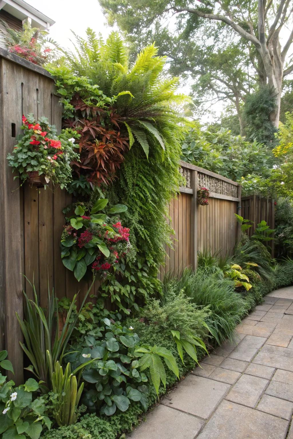 Develop a living wall with a breathtaking vertical garden.