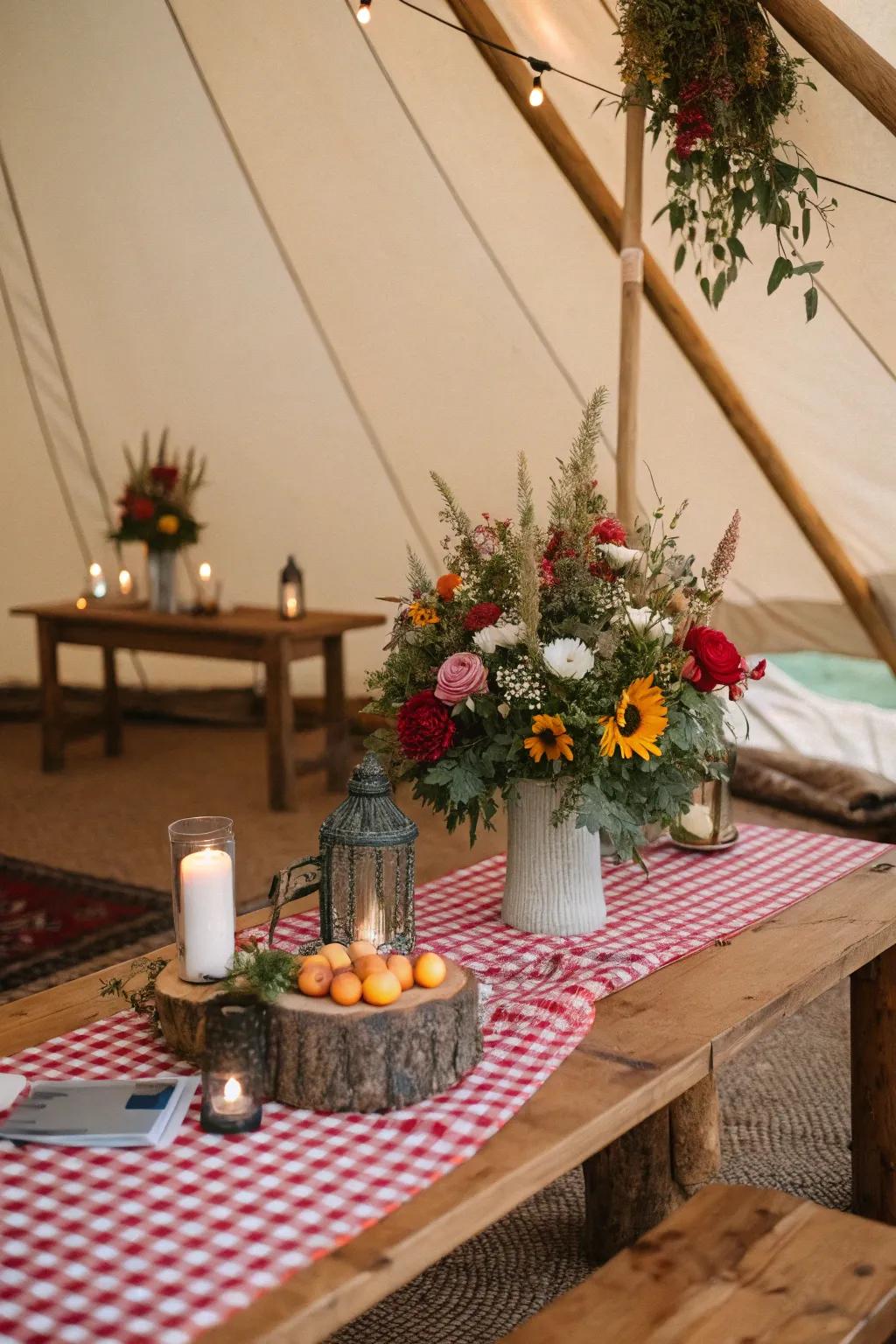 Wood features add a hint of rustic refinement.