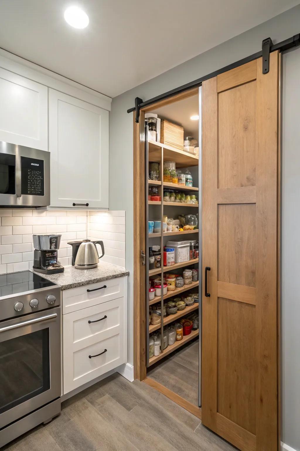 Stowaway entrances are ideal for little cooking areas, conserving area effortlessly.