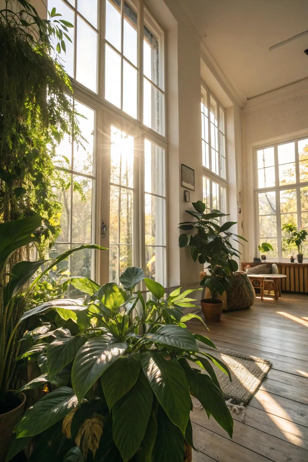 For lush growth, bathe your plants in natural sunlight.