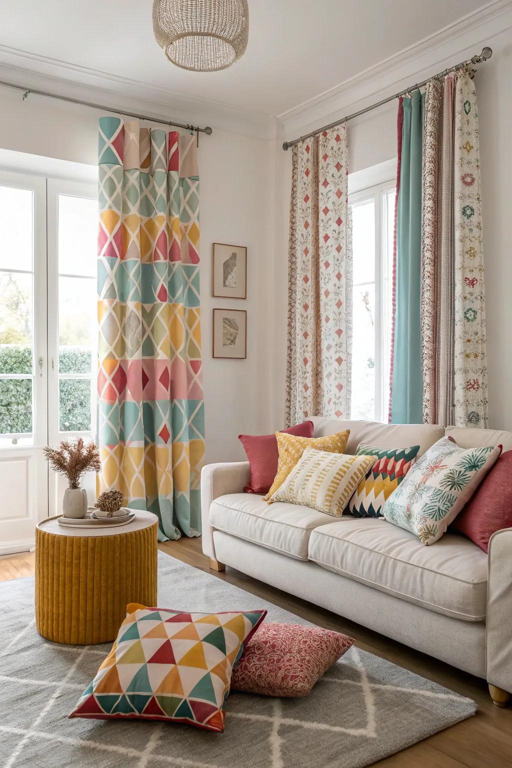 Fill your space with energy using shaped patterns.
