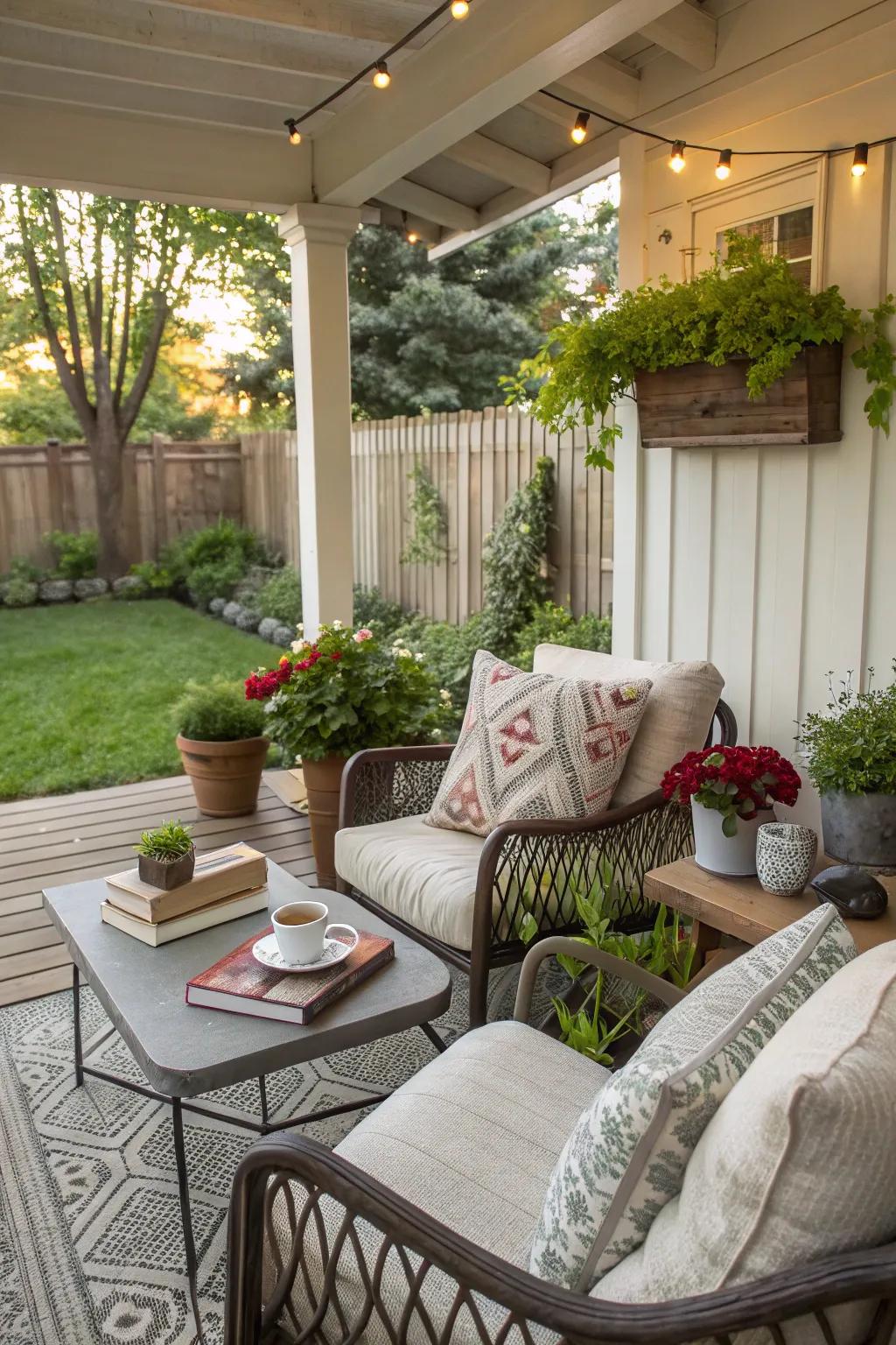 Comfortable seating area for relaxing moments.