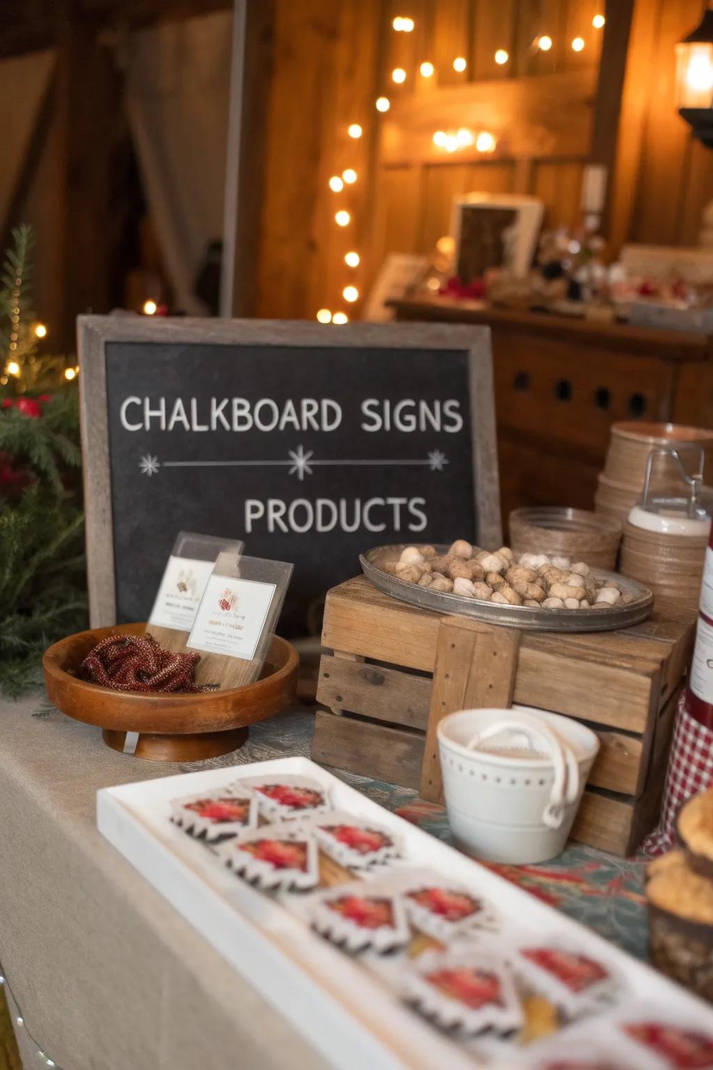 Lucid signage can enhance the organization and attractiveness of your table.