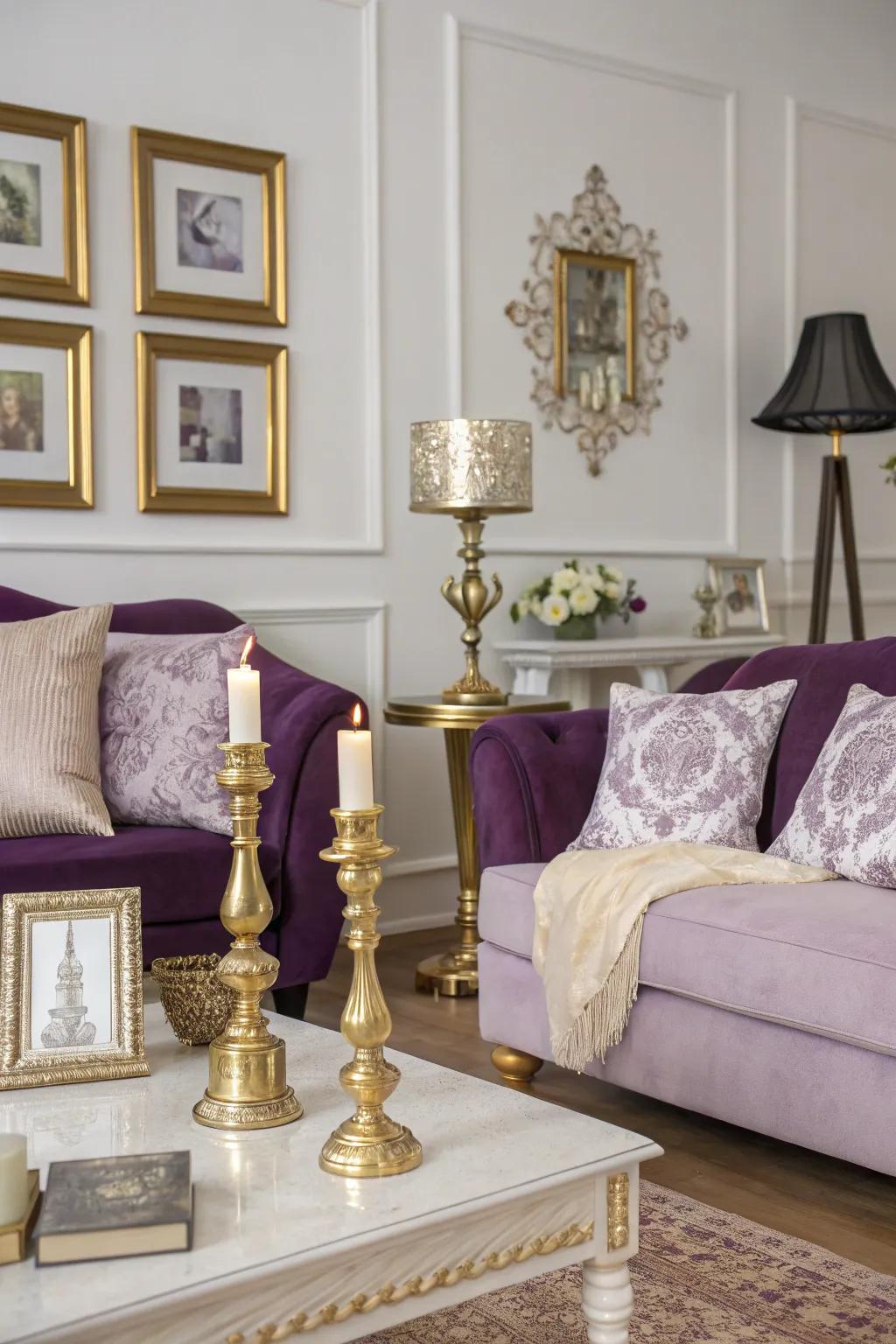 Gold embellishments introduce warmth and sophistication to your décor.