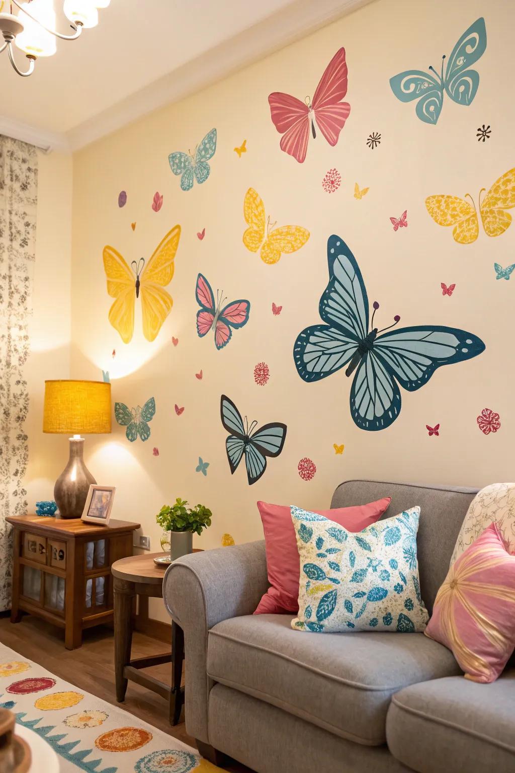 Bring life to your walls with colorful butterfly art.