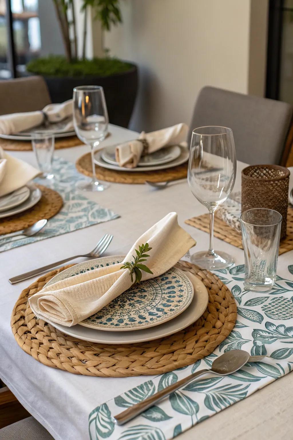 Personalized and elegant table settings for a comforting atmosphere.