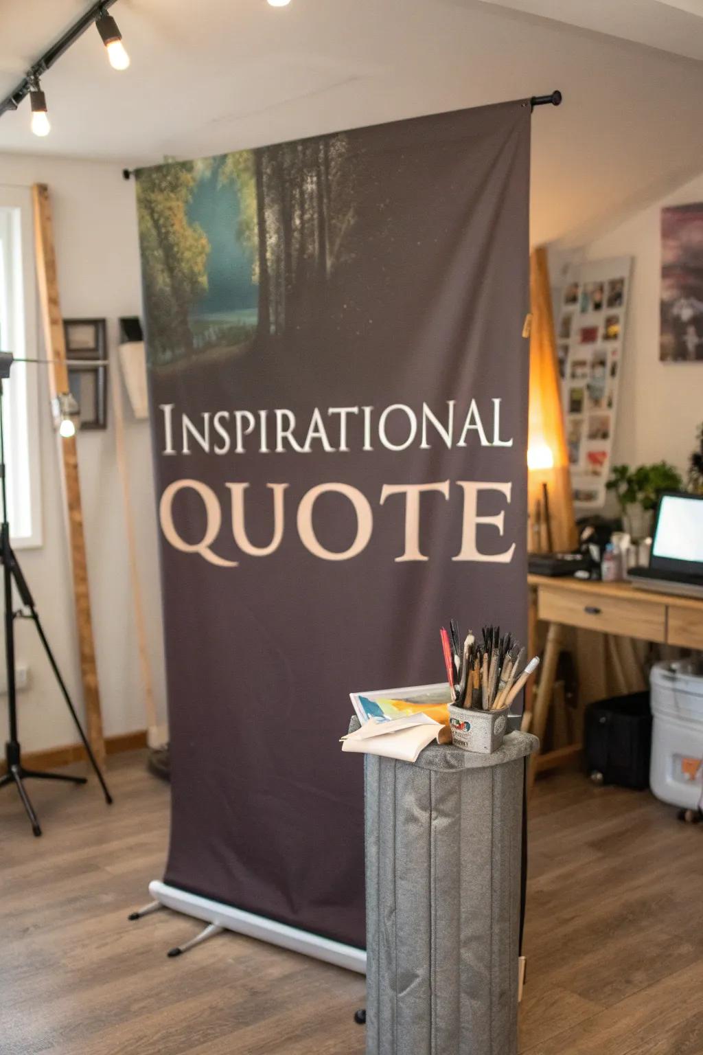 With a quote banner, you can infuse your space with good vibes.
