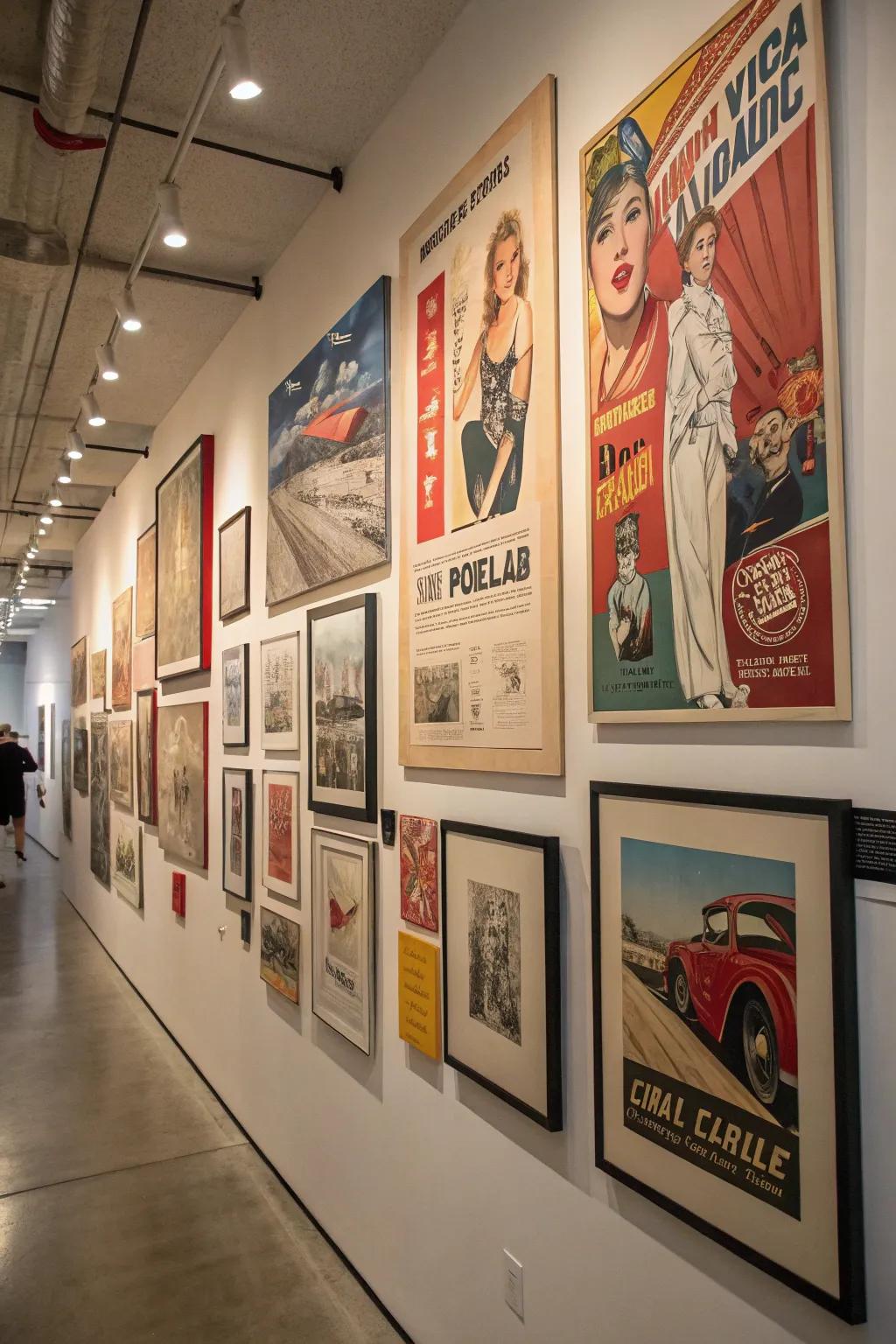 Tell a story with varied wall decorations.