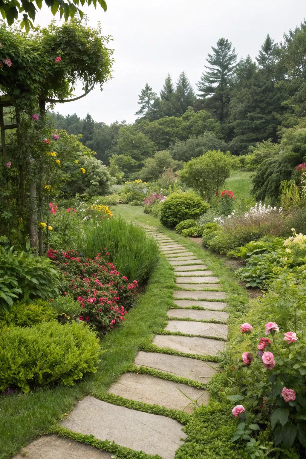 Guide your guests with charming pavers.