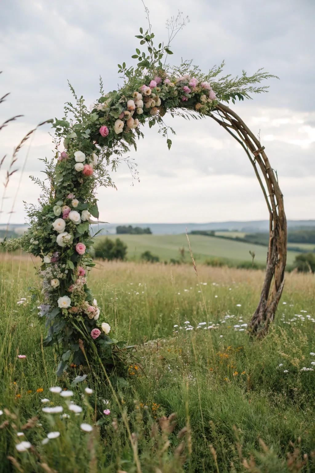 A symbolic rounded arch, symbolizing love's everlasting connection.