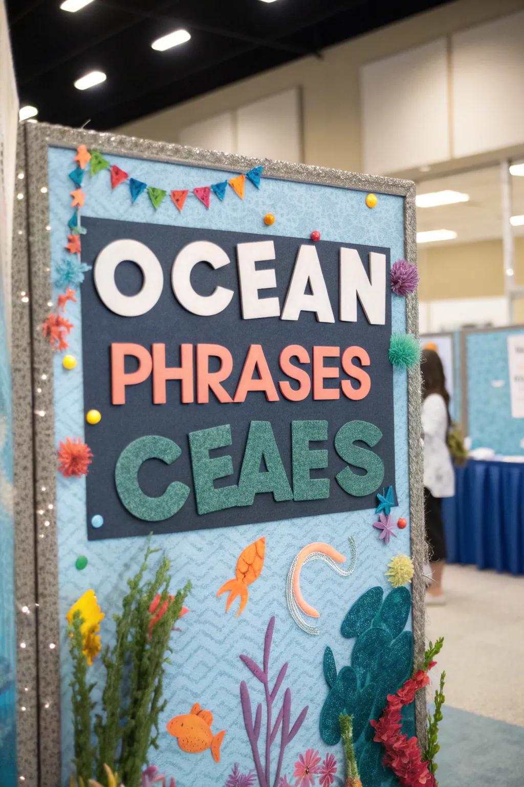 Use words to create impact through compelling sea-themed messages.