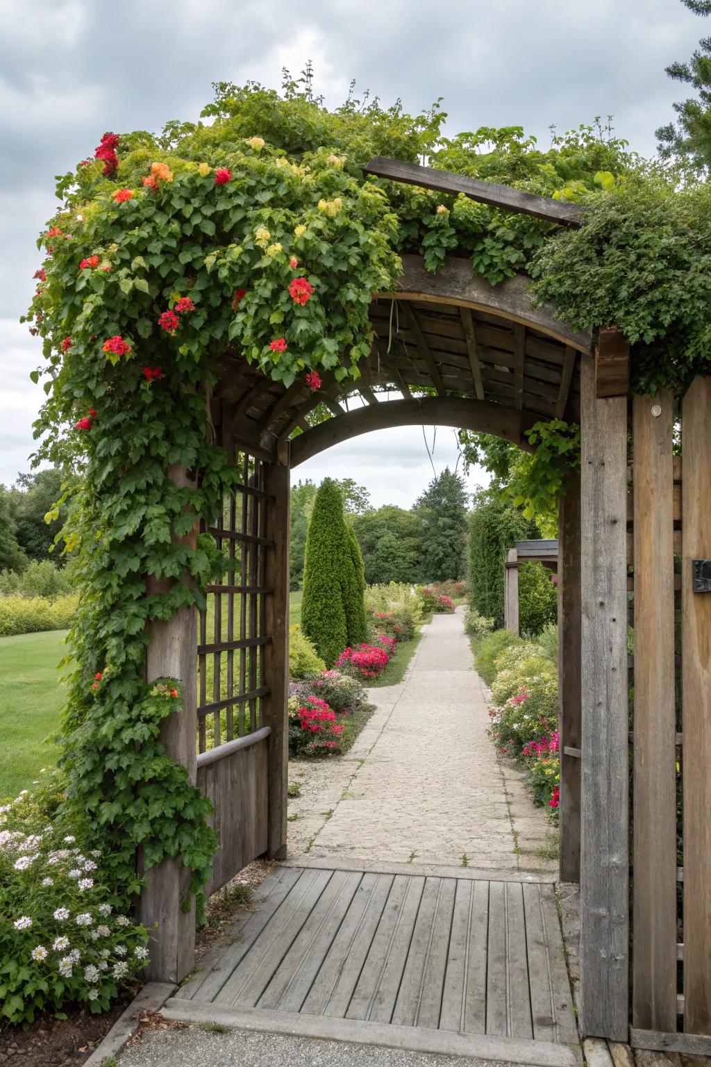 Inspire curiosity with a secret garden entrance.