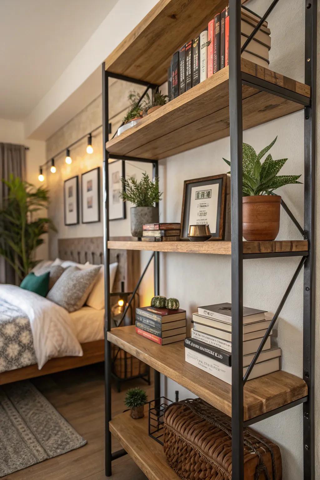 Displays combining materials add depth and texture.