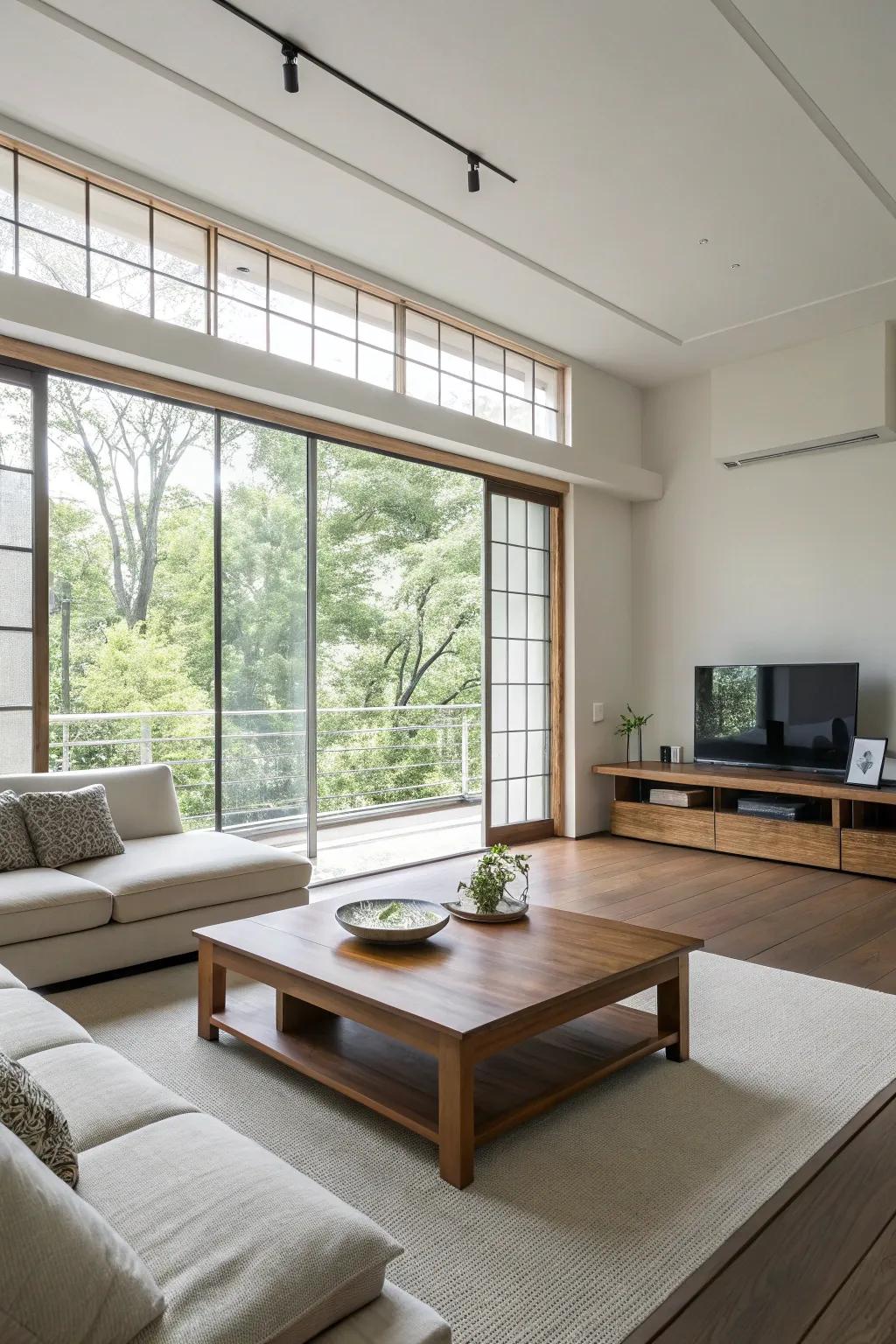 Simple design brings tranquility and order to living spaces.