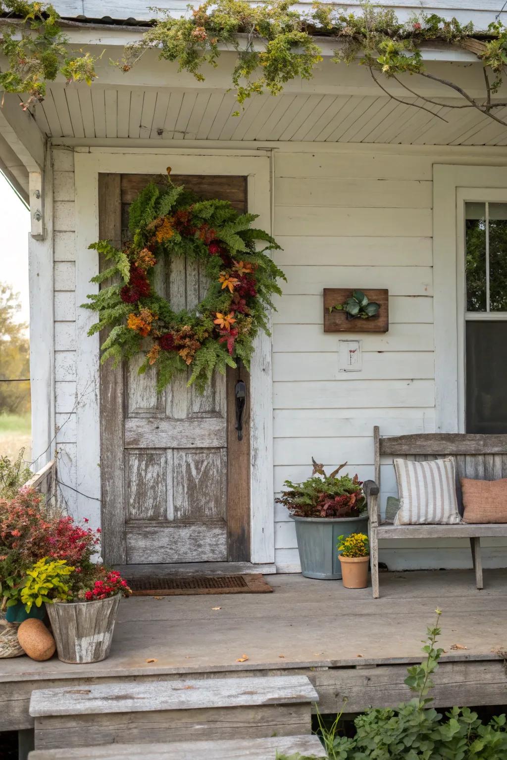 Greet visitors with a nature-inspired garland.