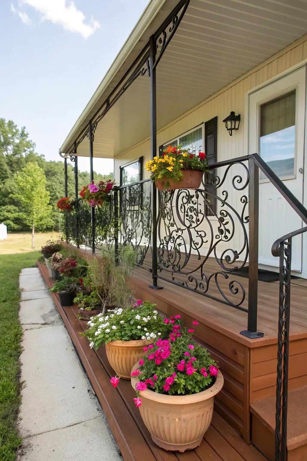 Decorative railings are both stylish and practical.
