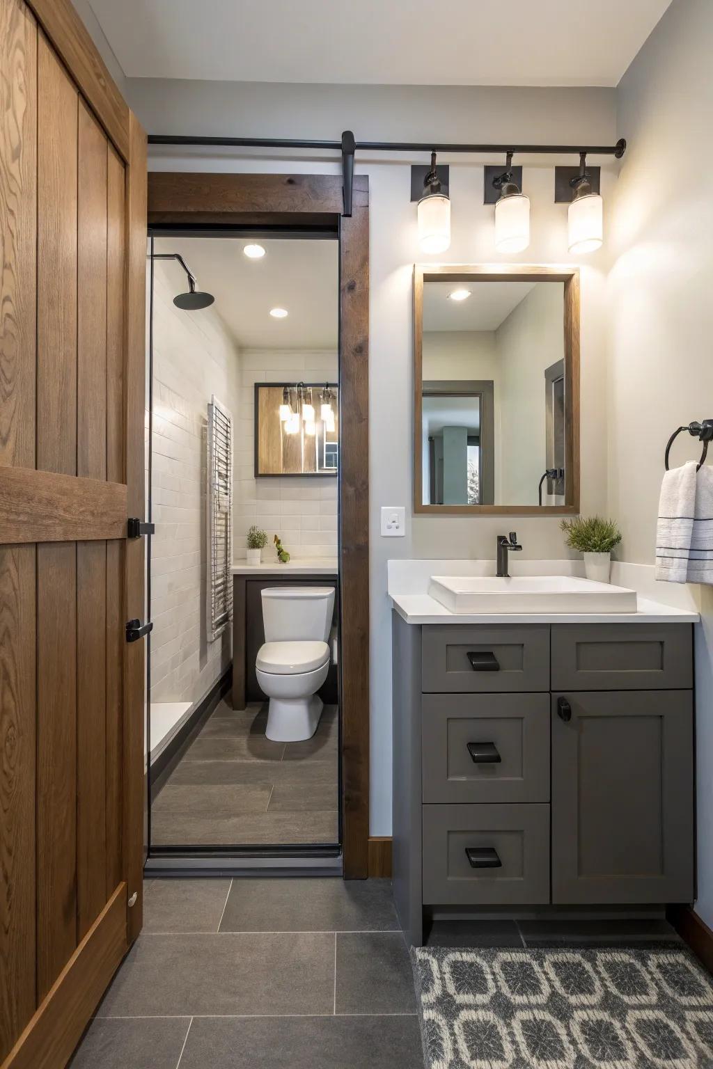 Slider doors provide a seamless solution for tight spaces.