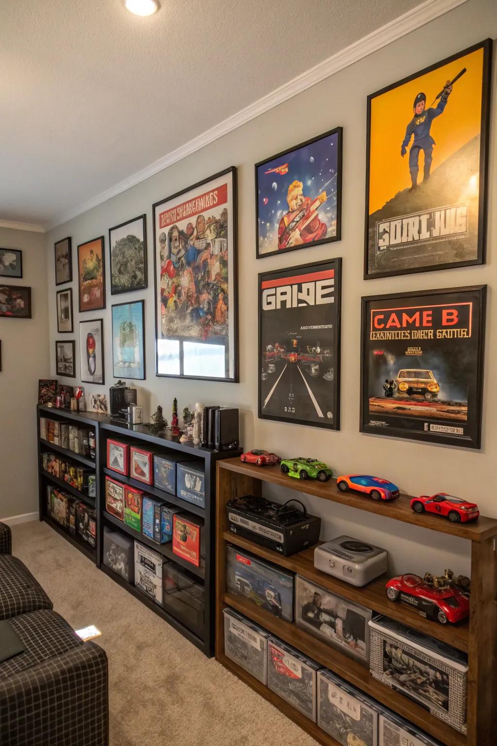 Wall decor gives your gaming space personality.
